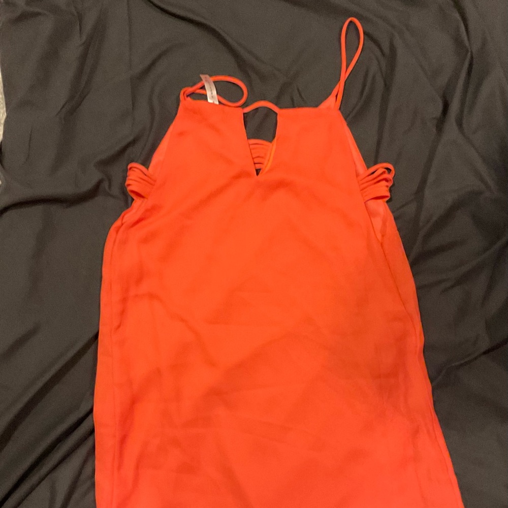 Pink sleeveless blouse